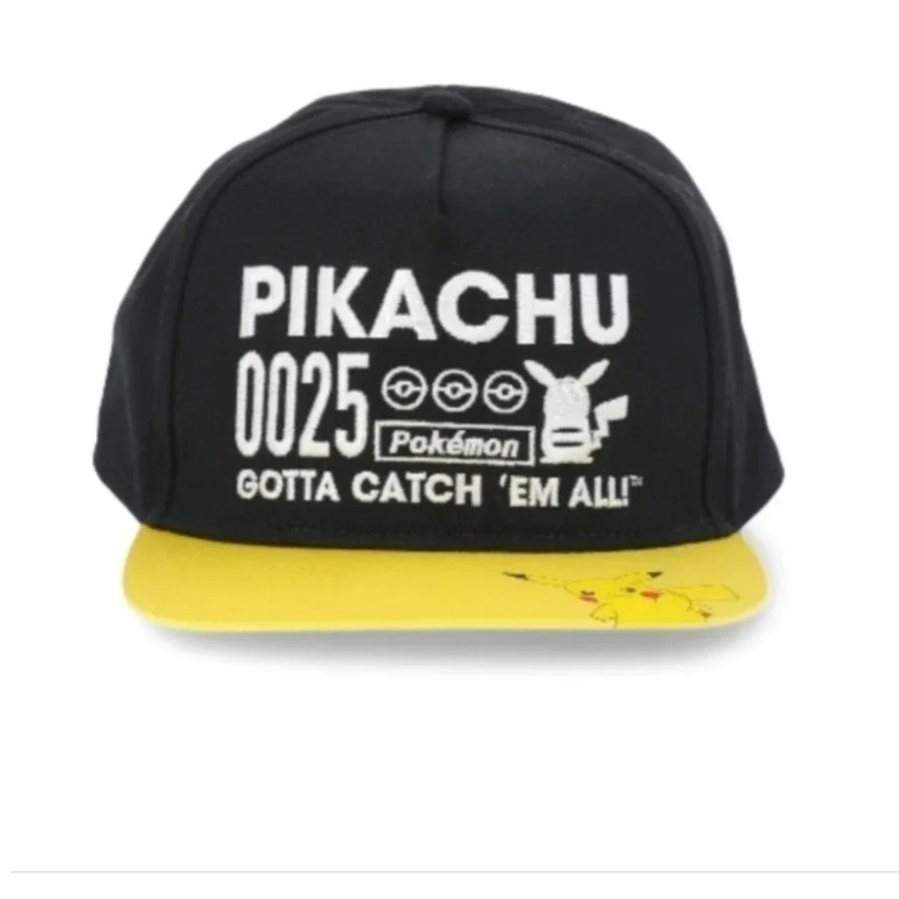 Pokemon Pikachu Youth Snapback Hat Black Yellow‎ SBB7EVLPOK Gotta Catch Em All